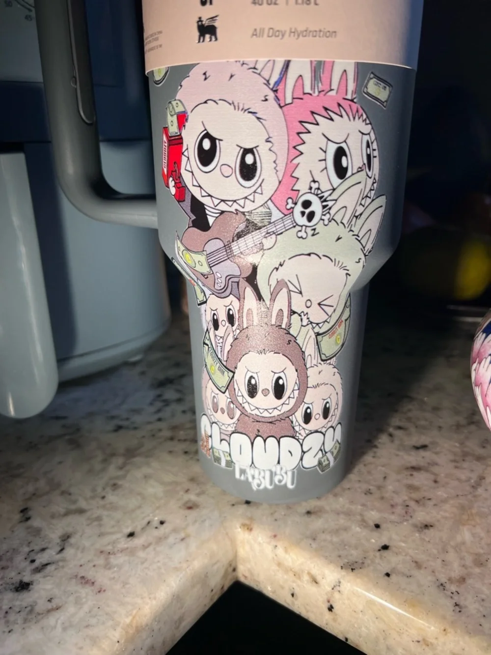 Stanley Gray Labubu Quencher Tumbler 40 ounces - Picture 4 of 9